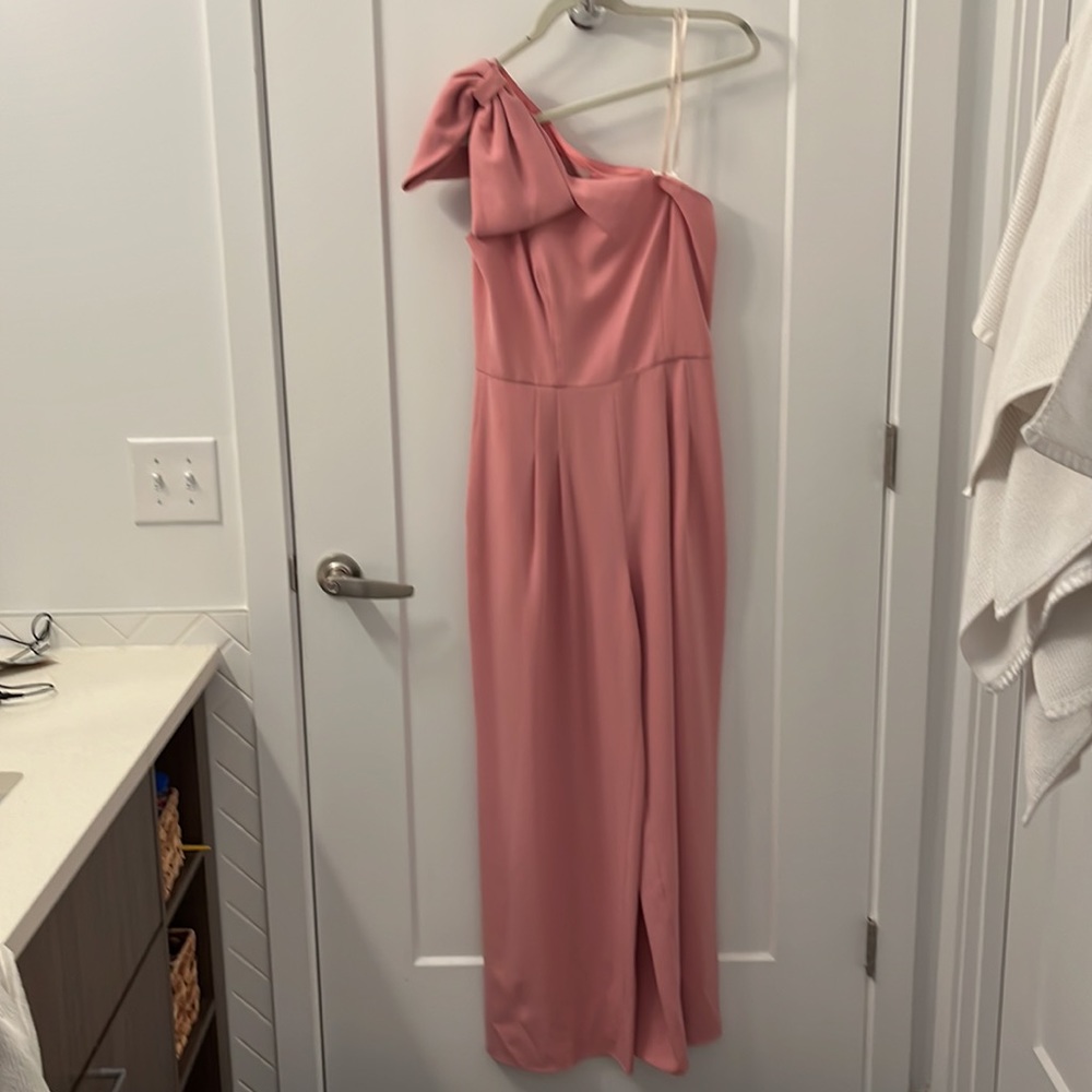 Gal Meets Glam Pink One Shoulder Sylvia Jumpsuit - Picture 5 of 8